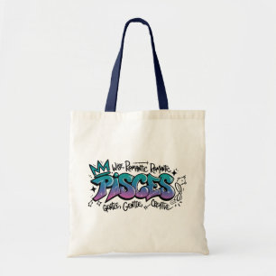 Bolsa Tote Grafite do Zodíaco de Peixes