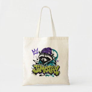 Bolsa Tote Grafite Guaxinim Arte Urbana Estilo Punk