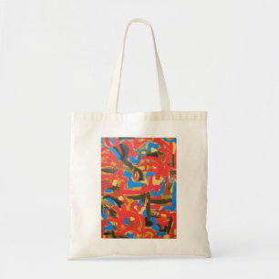 Bolsa Tote Grafite Na Arte Abstrato Pintada Na Mão Ática