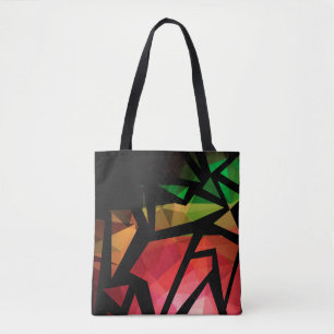 Bolsa Tote Grafite polígono moderno abstrato escurecimento g