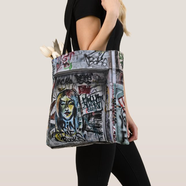 Bolsa Tote Grafite Urban Street Legal Grunge Moderno Uniforme (Close Up)