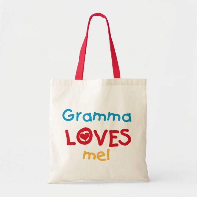 Bolsa Tote Gramma me ama T-shirts e presentes (Frente)