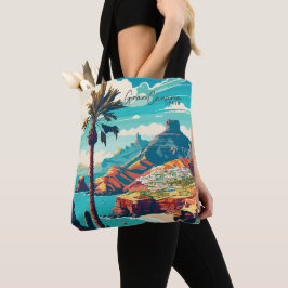 Bolsa Tote Gran Canaria Espanha Vintage Art Viagem