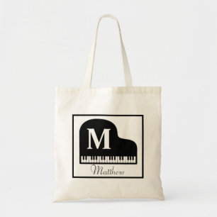 Bolsa Tote Grand Piano Monogram Pianist Personalize