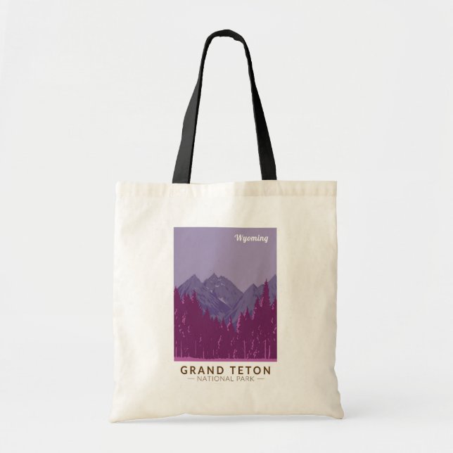 Bolsa Tote Grand Teton National Park Teton Range Viagem Art (Frente)