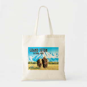 Bolsa Tote Grand Teton Park Wyoming Viagens vintage Tote Bag