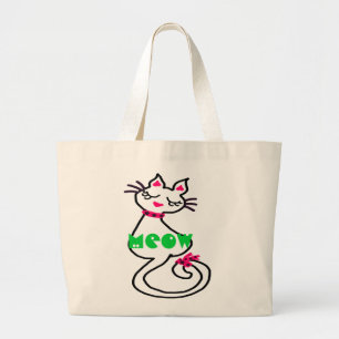 Bolsa Tote Grande »¦๑Bolsa Jumbo de Tote Gatinho Adorável Swanky๑¦«