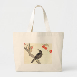 Bolsa Tote Grande 柿 に 烏, 抱 Persimmon e Crow, Hōitsu