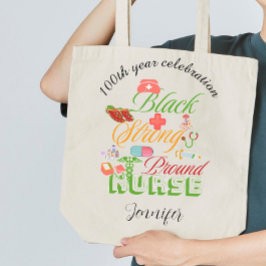 Bolsa Tote Grande 100th year celebration black history nurse 