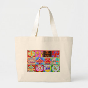 Bolsa Tote Grande 12 designs curas de Reiki n Karuna Reiki