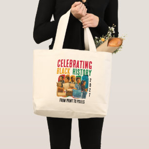 BOLSA TOTE GRANDE 2027 CELEBRANDO VOZES ATRAVÉS DO TEMPO HISTÓRIA NE