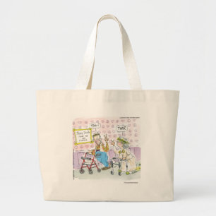 Bolsa Tote Grande 2 Velhos Hippies e Sinal de Paz Camisetas e Caneca