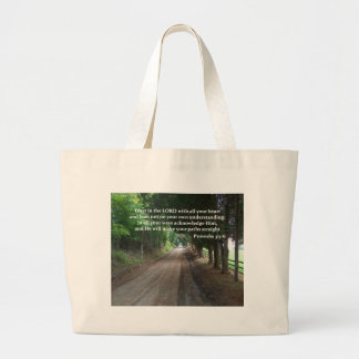 Bolsa Tote Grande 3:5 dos provérbio - poster do verso da bíblia de 6