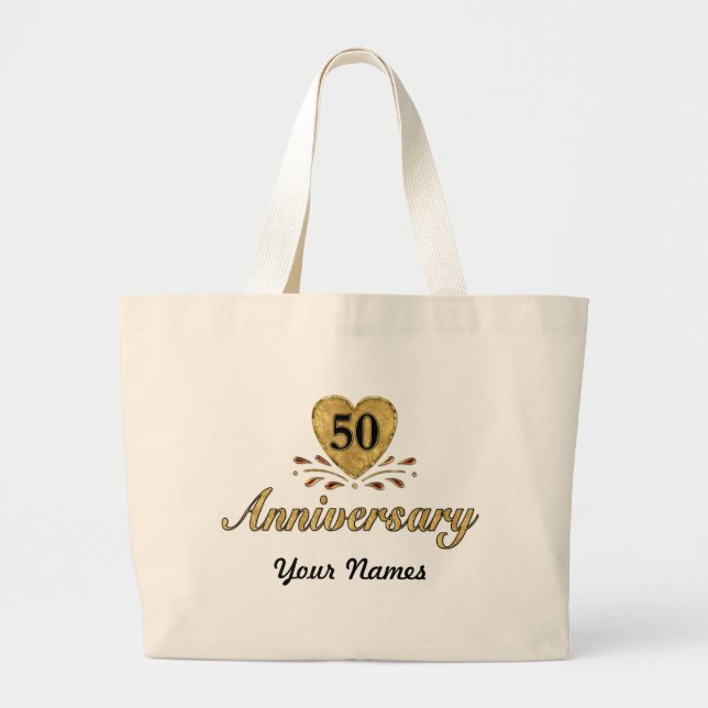 Bolsa Tote Grande 50º Aniversário - Dourado (Frente)
