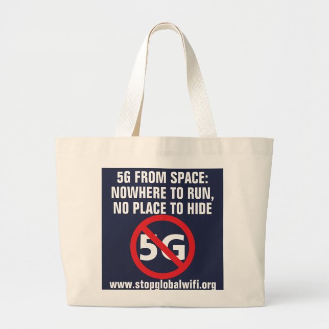 Bolsa Tote Grande 5G do espaço, para funcionar em nenhuma parte o (Frente)
