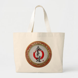 Bolsa Tote Grande [600] Caligrafia japonesa - Aikido