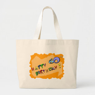 Bolsa Tote Grande 60th aniversário feliz!