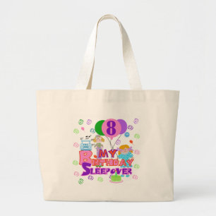 Bolsa Tote Grande 8o Sleepover do aniversário