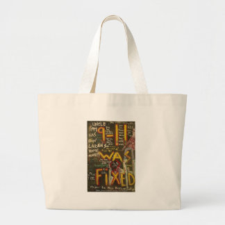 Bolsa Tote Grande 9-11 foi consertado preto