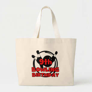 Bolsa Tote Grande 9o Aniversário da boliche