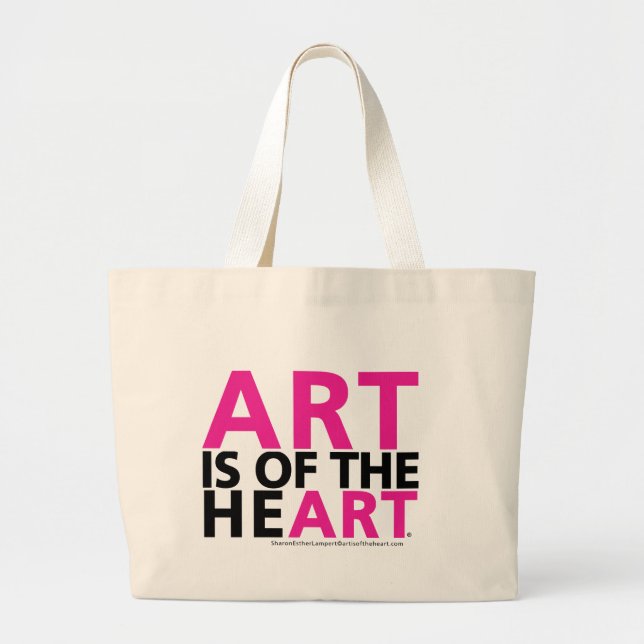 BOLSA TOTE GRANDE A ARTE É DO CORAÇÃO (Frente)