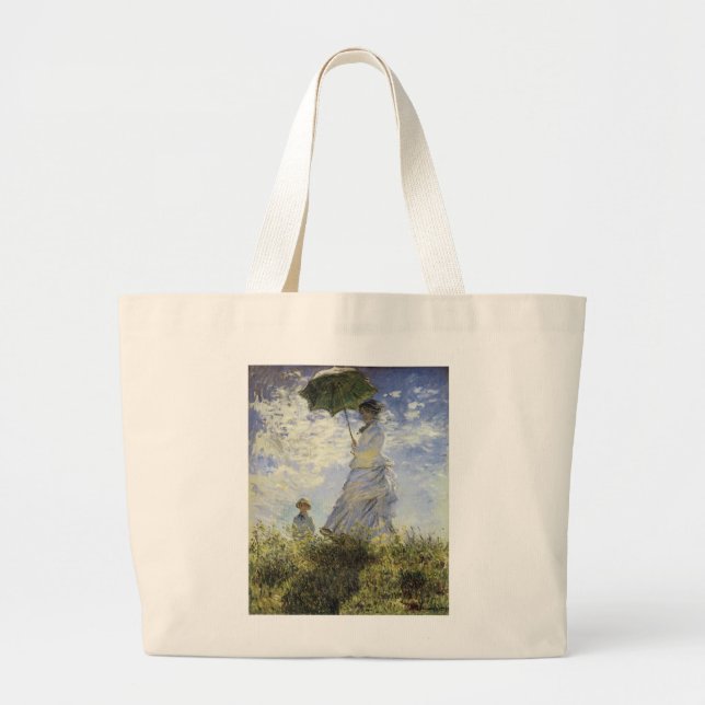 Bolsa Tote Grande A Caminhada, Senhora com Parasol (Frente)