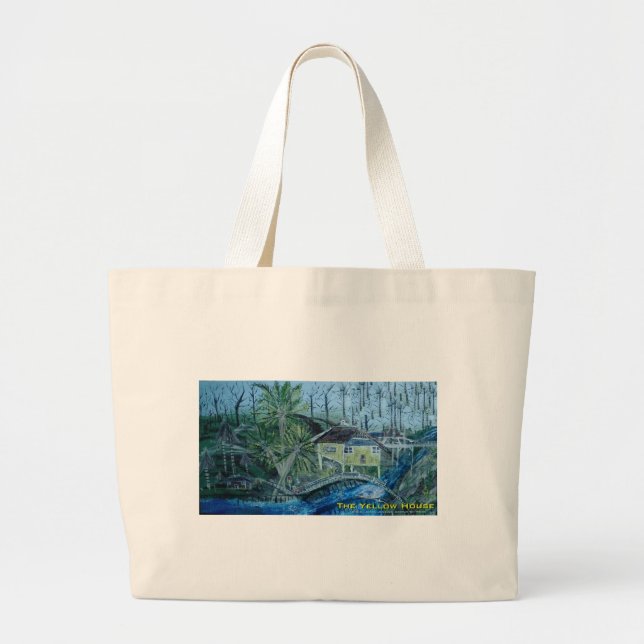 Bolsa Tote Grande a casa amarela (Frente)