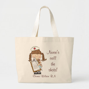 Bolsa Tote Grande A chamada da enfermeira os tiros personalizados