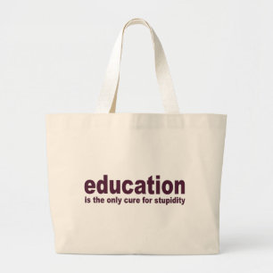Bolsa Tote Grande A educação é a cura