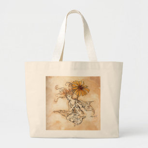 Bolsa Tote Grande A fada da margarida - saco