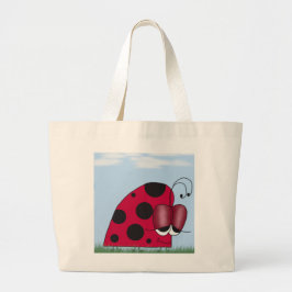 Bolsa Tote Grande A ilustração Euphoric Ladybug