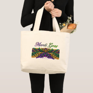 Bolsa Tote Grande A imagem icônica de SlipperyJoe com tema de Mardi 