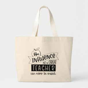 Bolsa Tote Grande A influência de um grande professor nunca pode ser