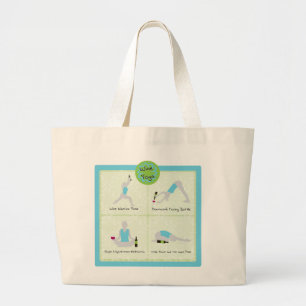 Bolsa Tote Grande A ioga do vinho levanta a grande sacola