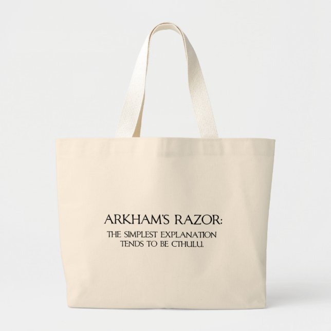 Bolsa Tote Grande A lâmina de Arkham (Frente)