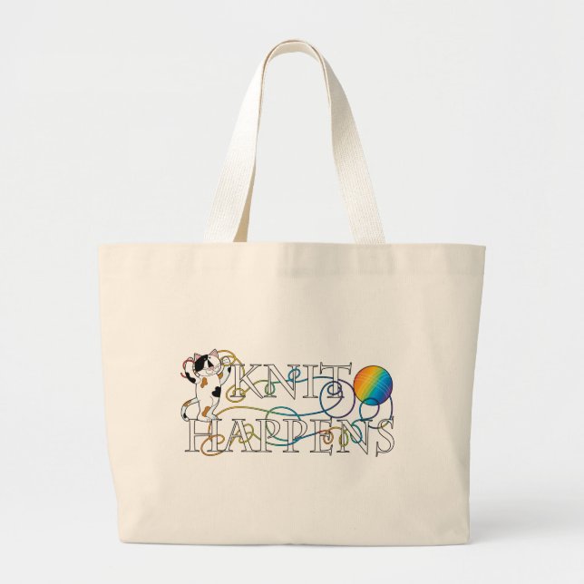 Bolsa Tote Grande A malha acontece (Frente)