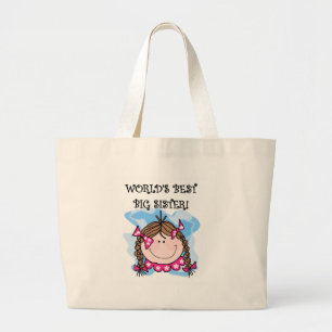 Bolsa Tote Grande A melhor irmã mais velha do mundo triguenho