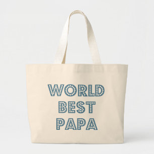 Bolsa Tote Grande A melhor papá do mundo