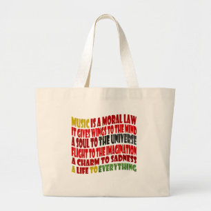 Bolsa Tote Grande A música é uma lei moral