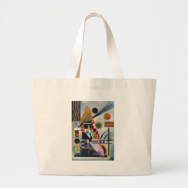 Bolsa Tote Grande A pintura Abstrato de Kandinsky (Frente)