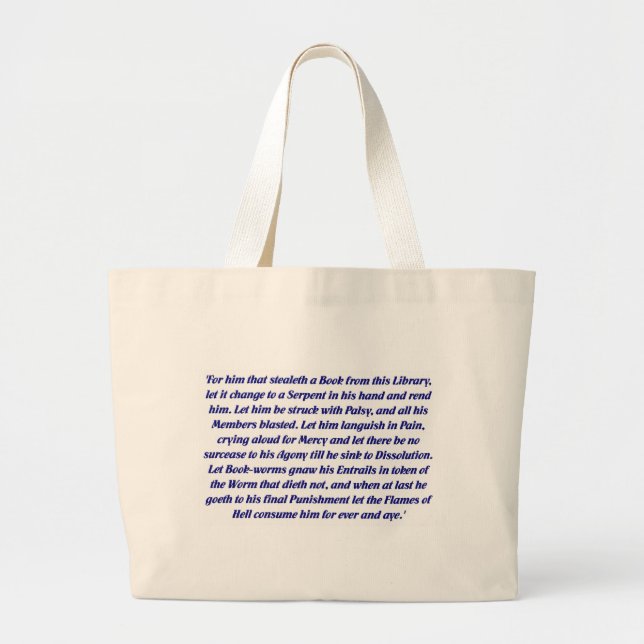 Bolsa Tote Grande A praga do livro (Frente)
