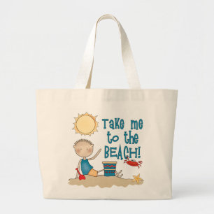 Bolsa Tote Grande À praia (menino)