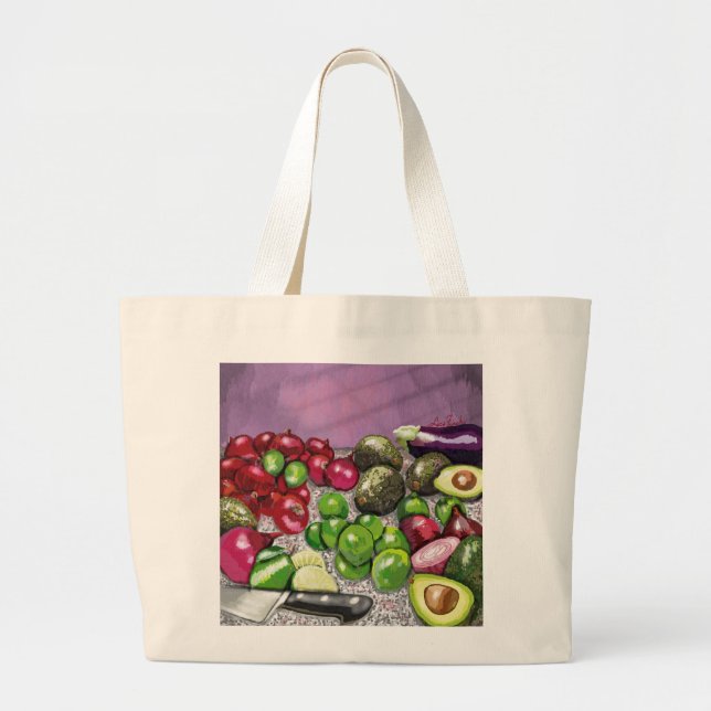 Bolsa Tote Grande "A preparação do chef" ainda vive (Frente)