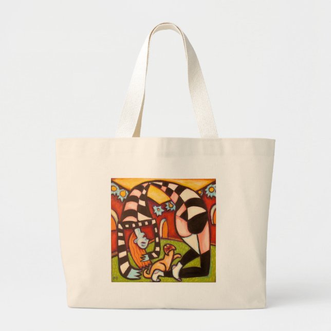 Bolsa Tote Grande A sacola da roda (Frente)