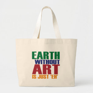 Bolsa Tote Grande A terra sem arte é apenas Eh