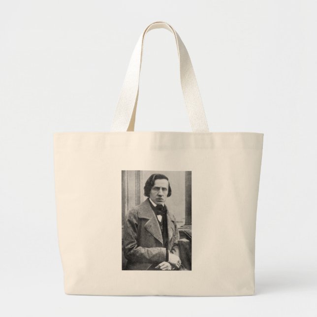 Bolsa Tote Grande A única fotografia conhecida de Frederic Chopin (Frente)