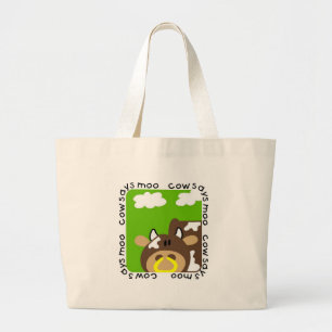 Bolsa Tote Grande A vaca diz o camiseta e os presentes do MOO