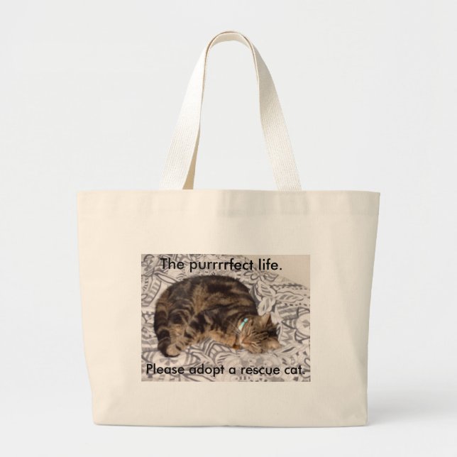 Bolsa Tote Grande A vida do purrrrfect (Frente)