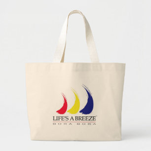 Bolsa Tote Grande A vida é um saco de Breeze™_Paint-The-Wind_Bora