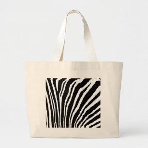 Bolsa Tote Grande A zebra listra o saco